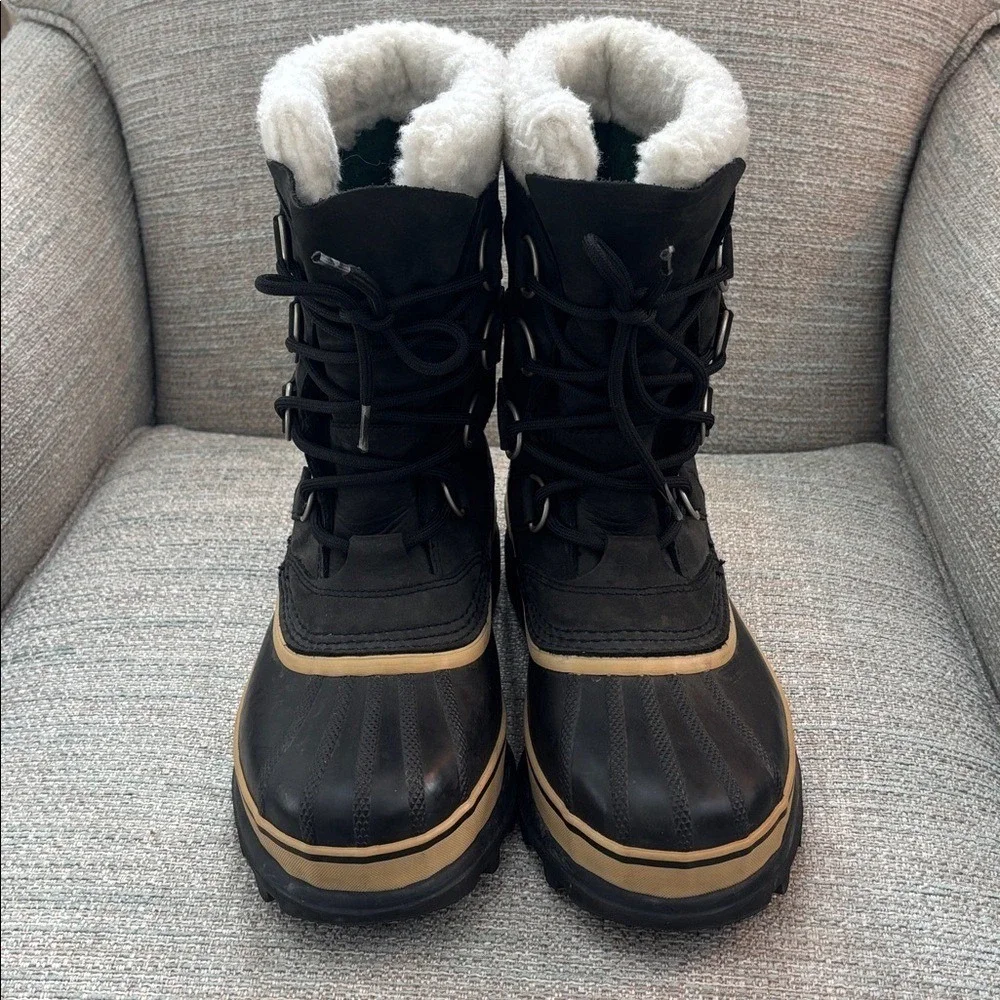 SOREL Black Caribou Waterproof Insulated Winter Boots Women's‎ size 7